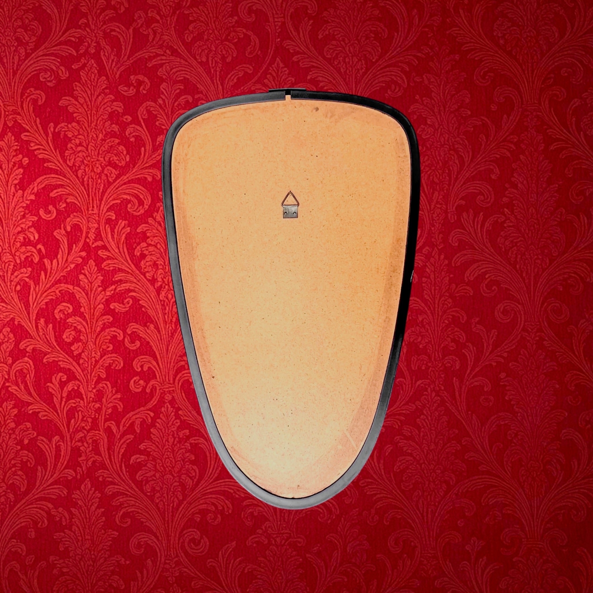 Miroir Mural Asymétrique Forme Libre Noir et Doré – Années 50-60