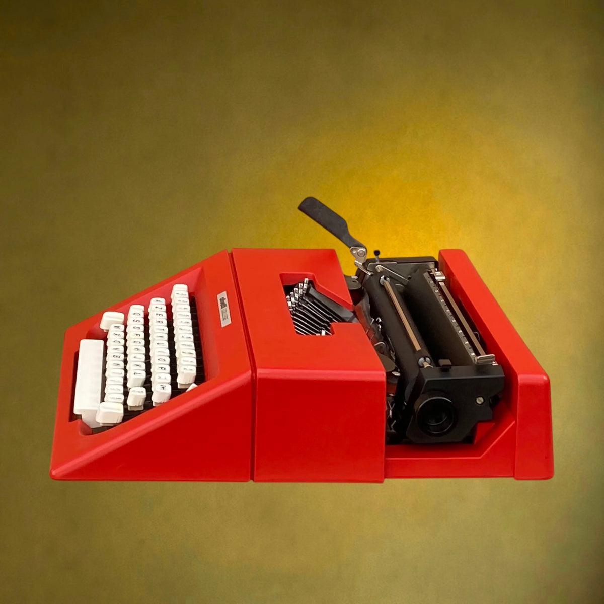 Machine à Écrire Olivetti College Rouge avec Housse – Olivetti Lettera 25 - Vers 1975