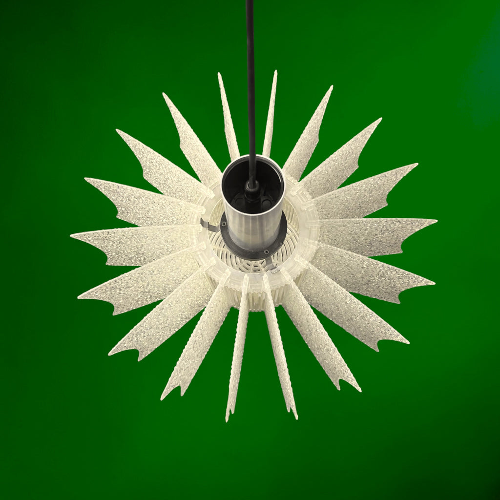 Suspension Allemande Space Age en Aluminium et Plastique Texturé – Années 1970
