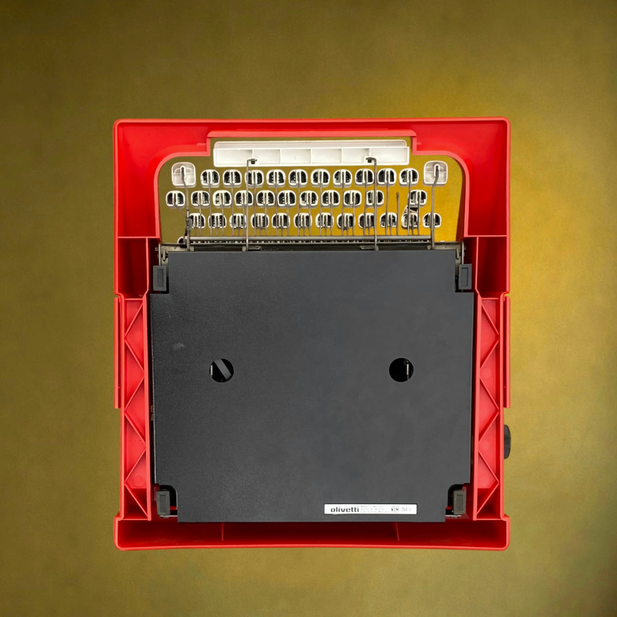 Machine à Écrire Olivetti College Rouge avec Housse – Olivetti Lettera 25 - Vers 1975